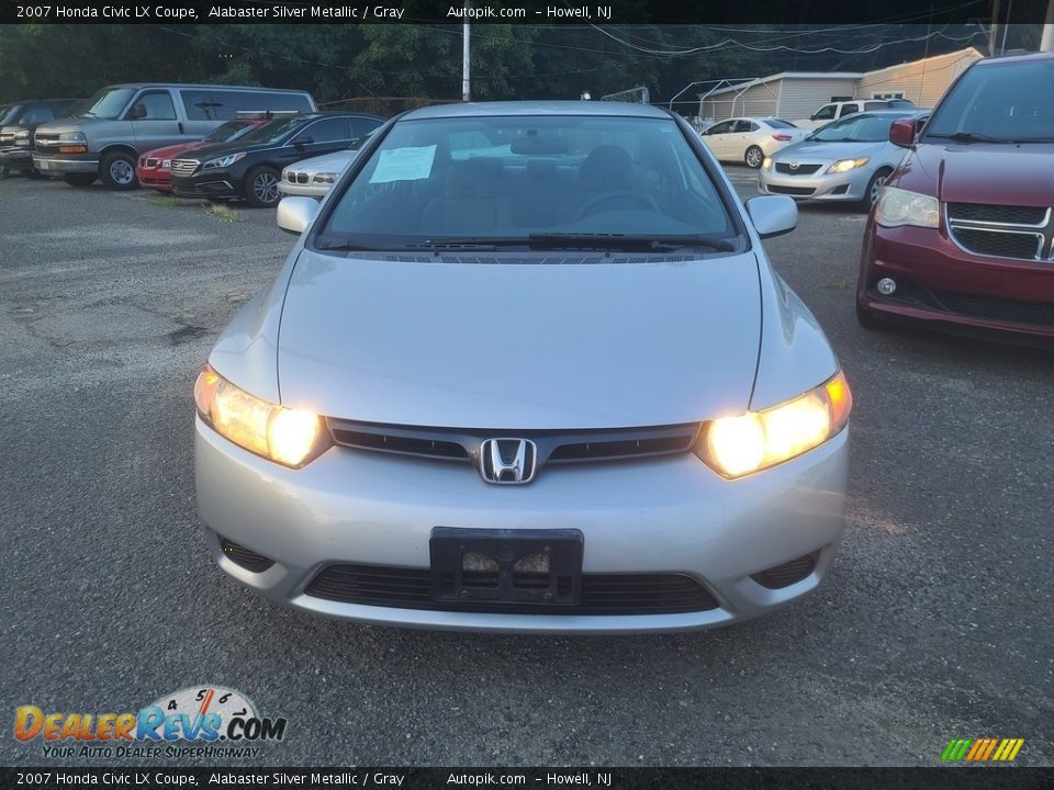 2007 Honda Civic LX Coupe Alabaster Silver Metallic / Gray Photo #9