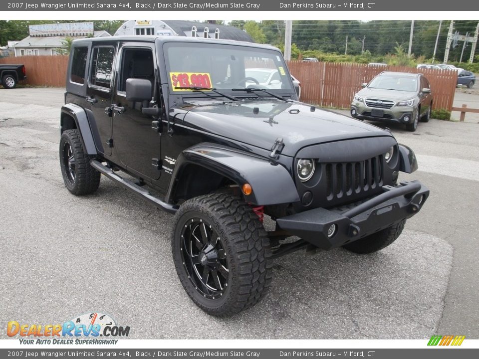 2007 Jeep Wrangler Unlimited Sahara 4x4 Black / Dark Slate Gray/Medium Slate Gray Photo #3