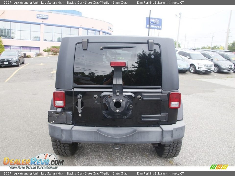 2007 Jeep Wrangler Unlimited Sahara 4x4 Black / Dark Slate Gray/Medium Slate Gray Photo #6