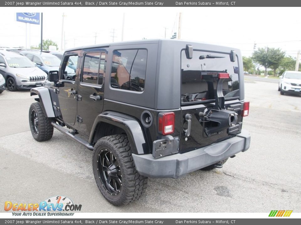 2007 Jeep Wrangler Unlimited Sahara 4x4 Black / Dark Slate Gray/Medium Slate Gray Photo #7