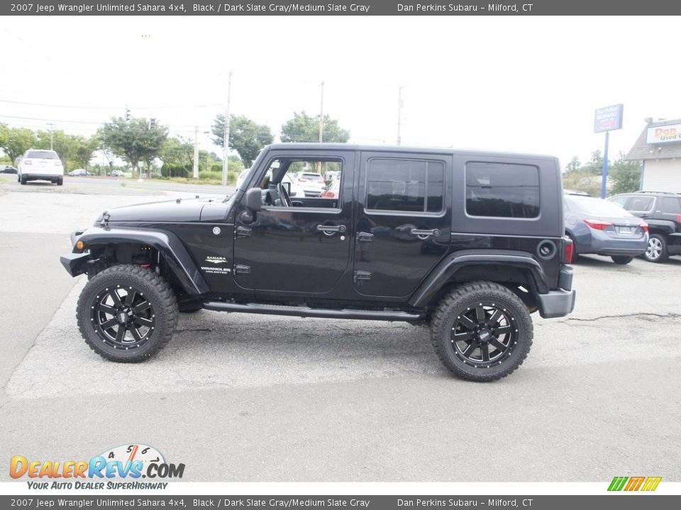 2007 Jeep Wrangler Unlimited Sahara 4x4 Black / Dark Slate Gray/Medium Slate Gray Photo #8