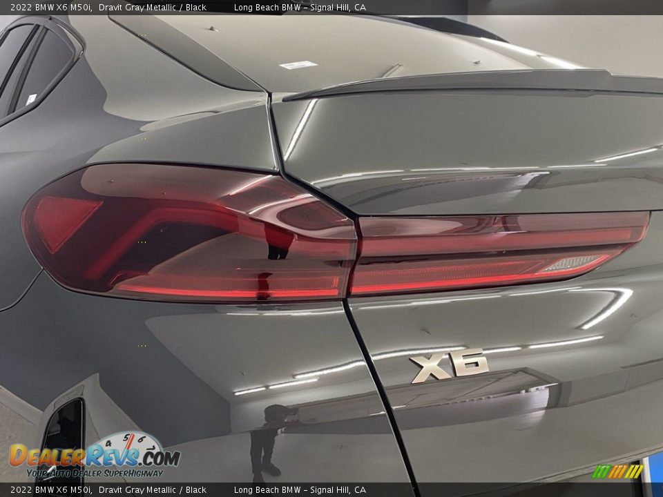 2022 BMW X6 M50i Dravit Gray Metallic / Black Photo #6