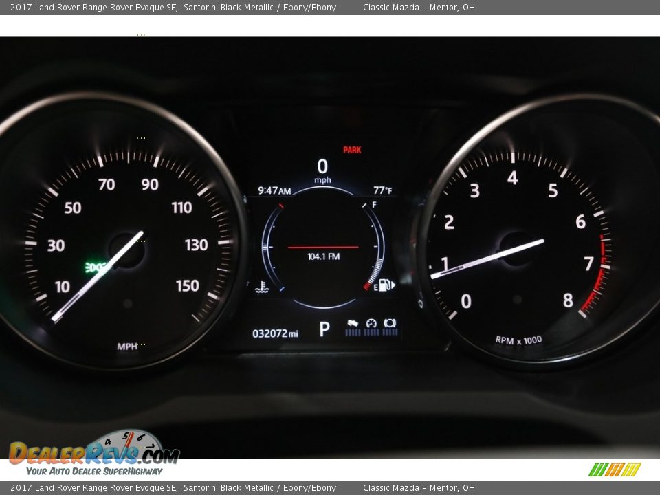 2017 Land Rover Range Rover Evoque SE Santorini Black Metallic / Ebony/Ebony Photo #8