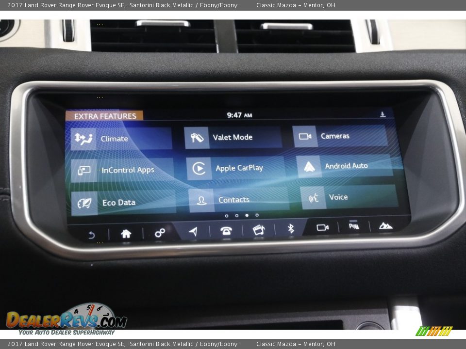 2017 Land Rover Range Rover Evoque SE Santorini Black Metallic / Ebony/Ebony Photo #11