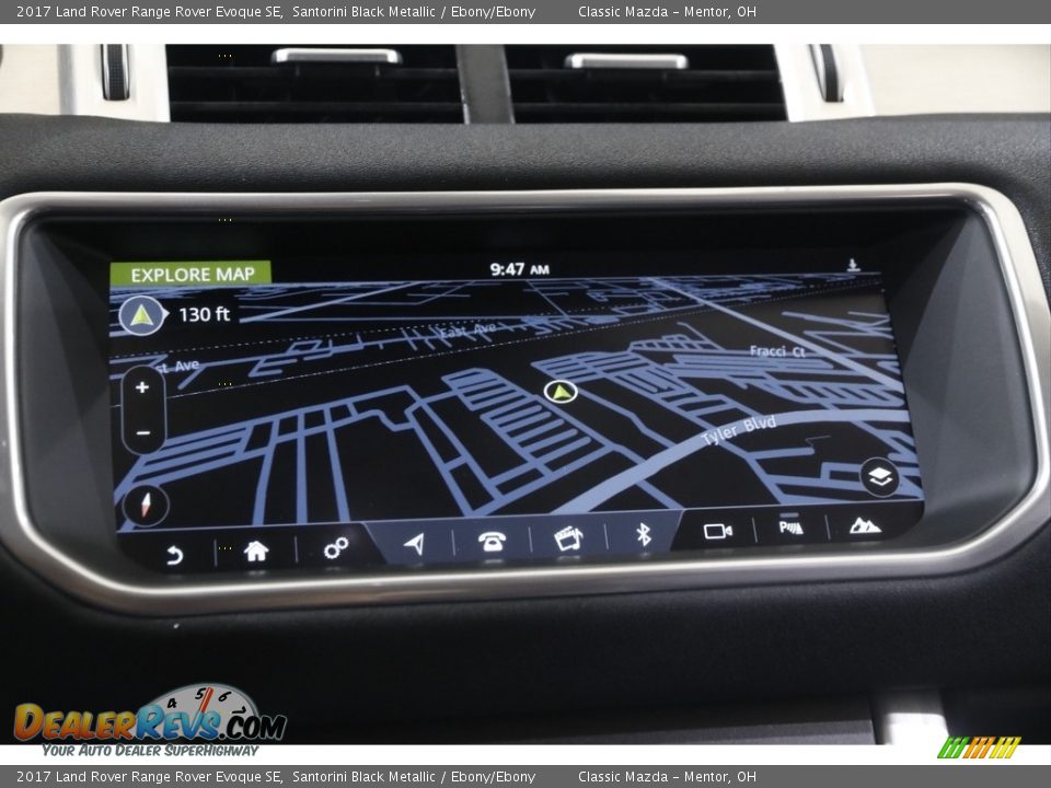 2017 Land Rover Range Rover Evoque SE Santorini Black Metallic / Ebony/Ebony Photo #12