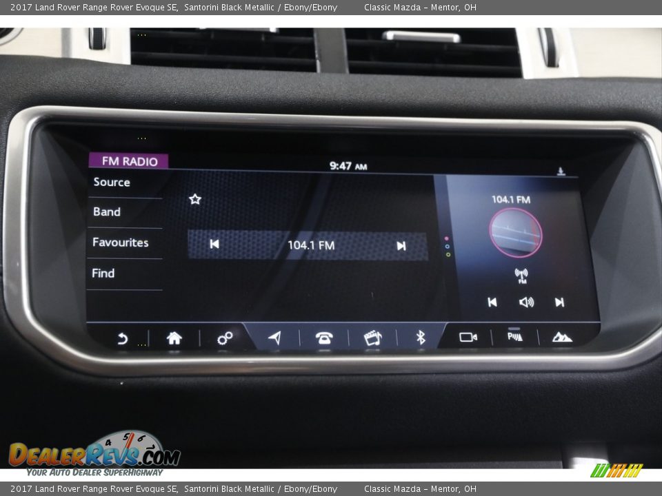 2017 Land Rover Range Rover Evoque SE Santorini Black Metallic / Ebony/Ebony Photo #14