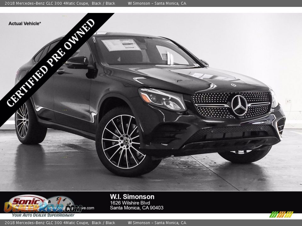 2018 Mercedes-Benz GLC 300 4Matic Coupe Black / Black Photo #1