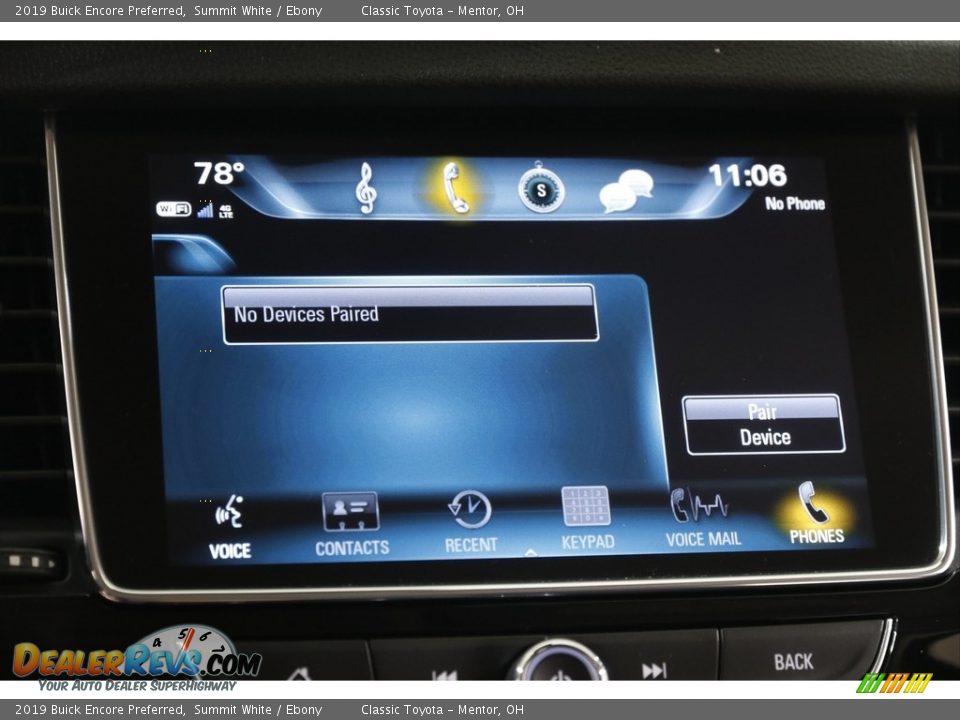 2019 Buick Encore Preferred Summit White / Ebony Photo #11