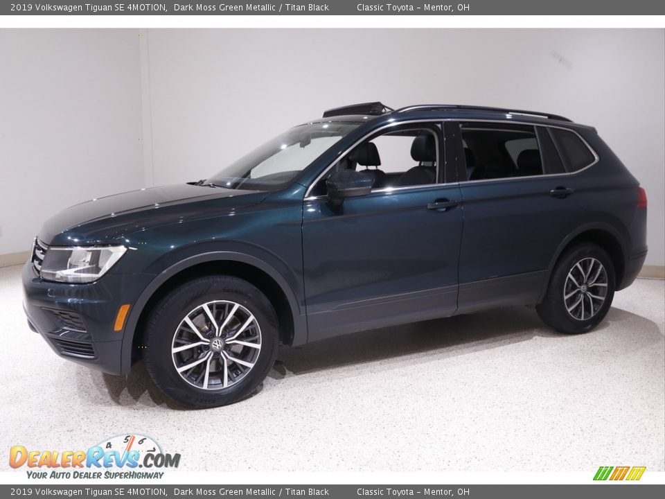 Dark Moss Green Metallic 2019 Volkswagen Tiguan SE 4MOTION Photo #3