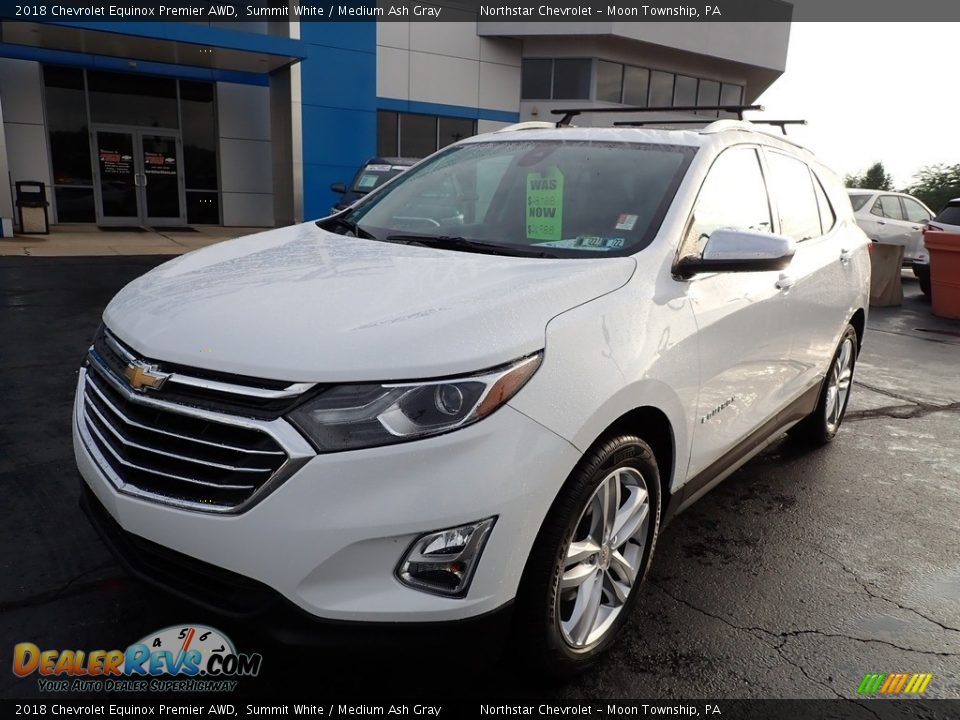 2018 Chevrolet Equinox Premier AWD Summit White / Medium Ash Gray Photo #2