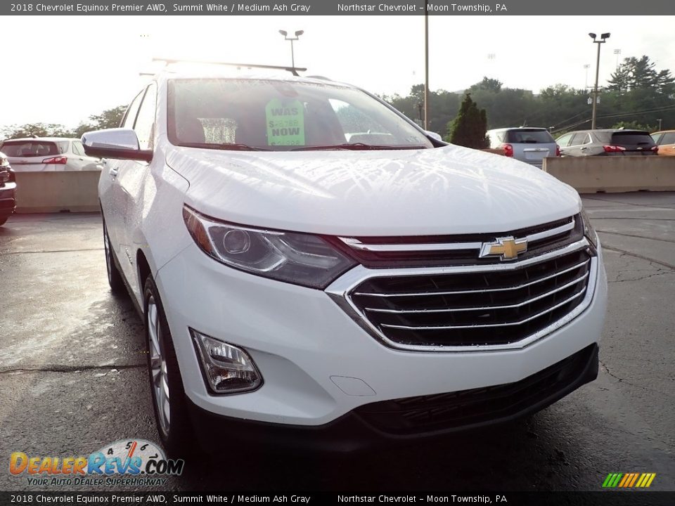 2018 Chevrolet Equinox Premier AWD Summit White / Medium Ash Gray Photo #12