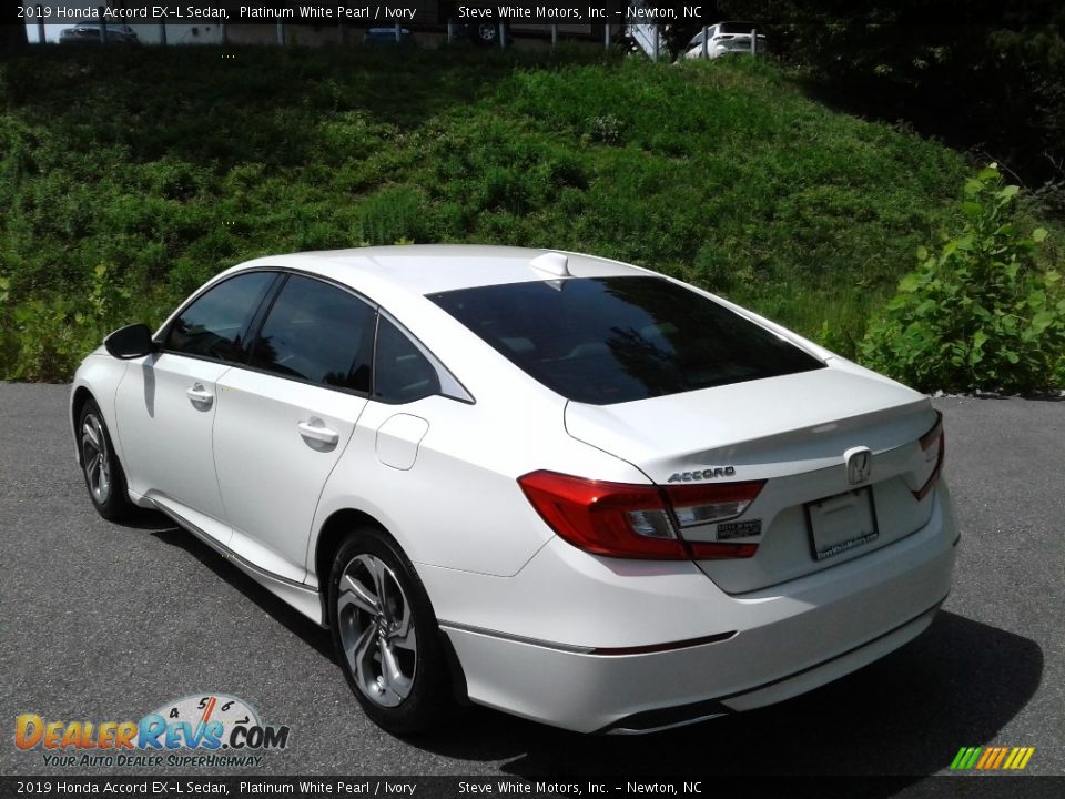 2019 Honda Accord EX-L Sedan Platinum White Pearl / Ivory Photo #8