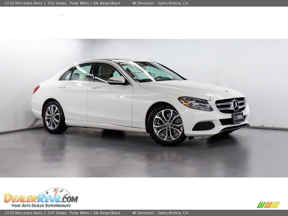 2018 Mercedes-Benz C 300 Sedan Polar White / Silk Beige/Black Photo #2