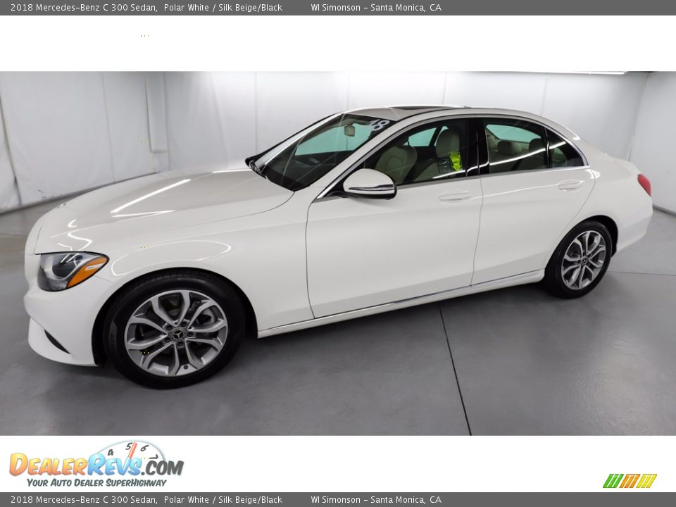 2018 Mercedes-Benz C 300 Sedan Polar White / Silk Beige/Black Photo #14