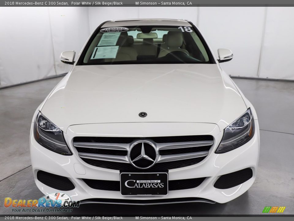 2018 Mercedes-Benz C 300 Sedan Polar White / Silk Beige/Black Photo #16