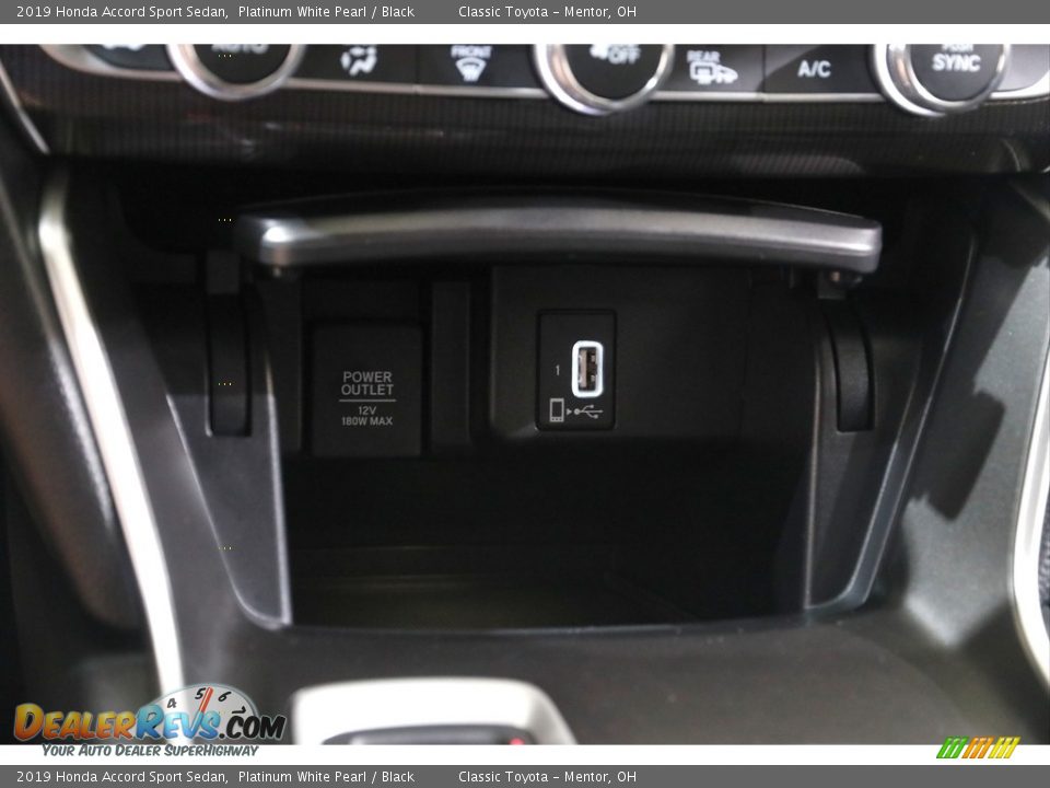 2019 Honda Accord Sport Sedan Platinum White Pearl / Black Photo #15