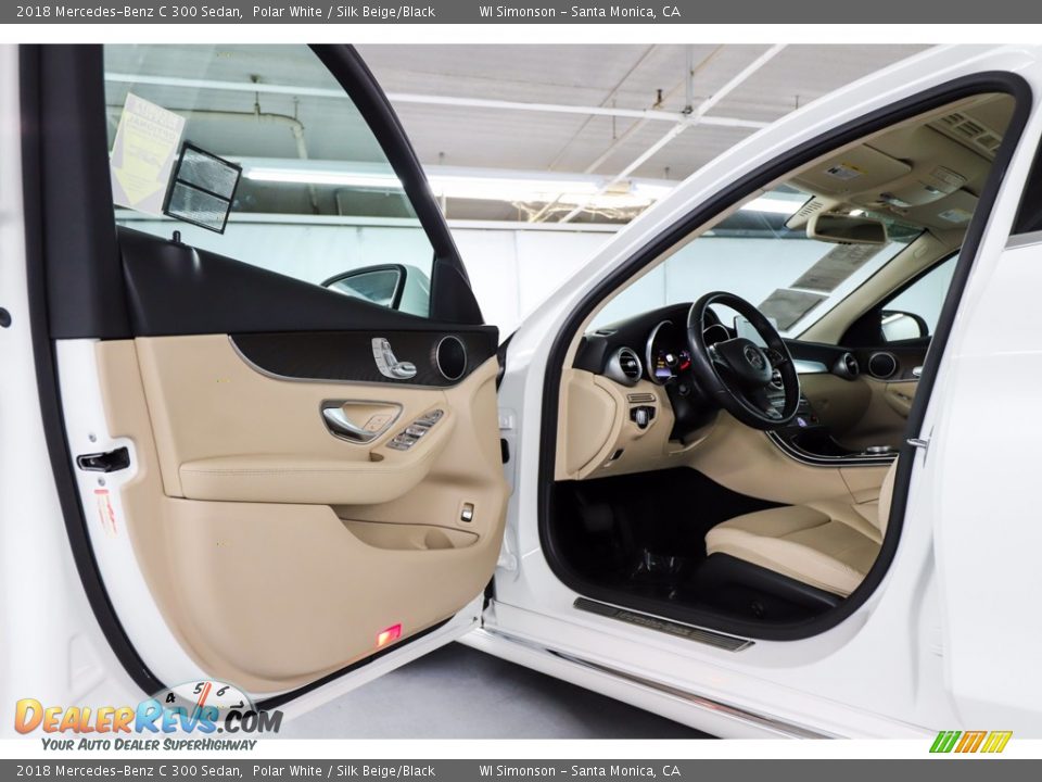 2018 Mercedes-Benz C 300 Sedan Polar White / Silk Beige/Black Photo #20