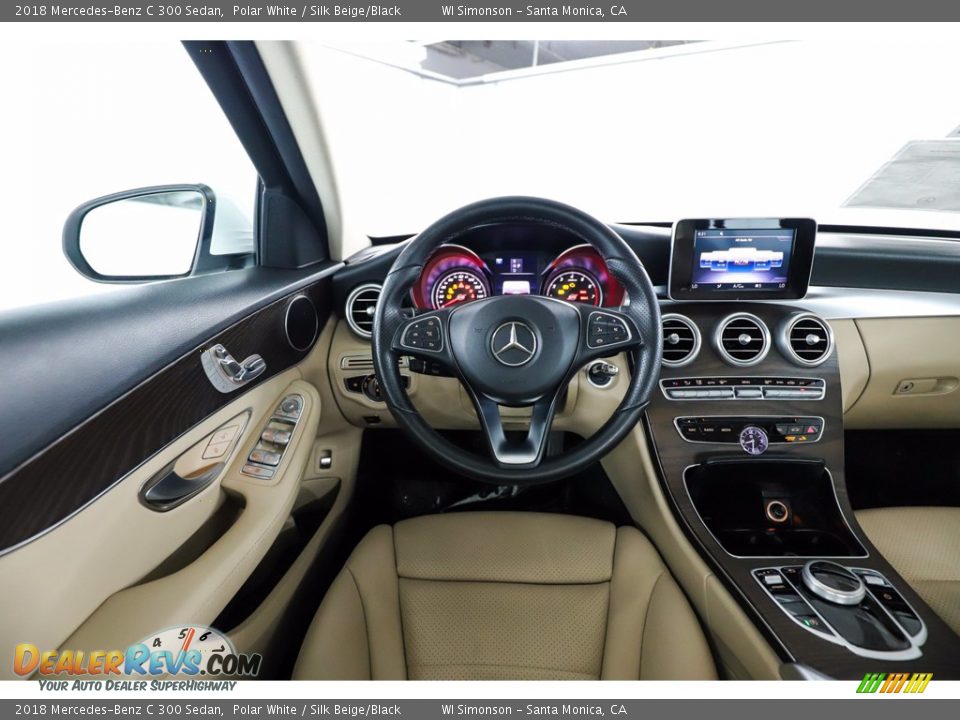 2018 Mercedes-Benz C 300 Sedan Polar White / Silk Beige/Black Photo #24