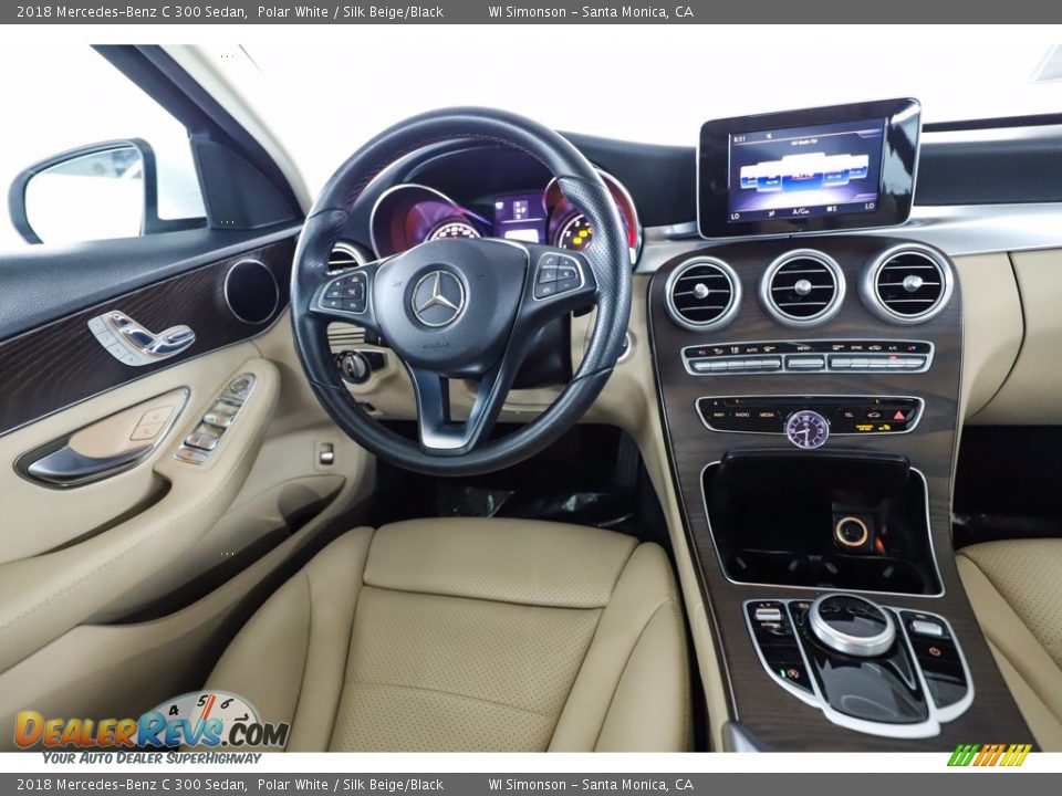 2018 Mercedes-Benz C 300 Sedan Polar White / Silk Beige/Black Photo #27