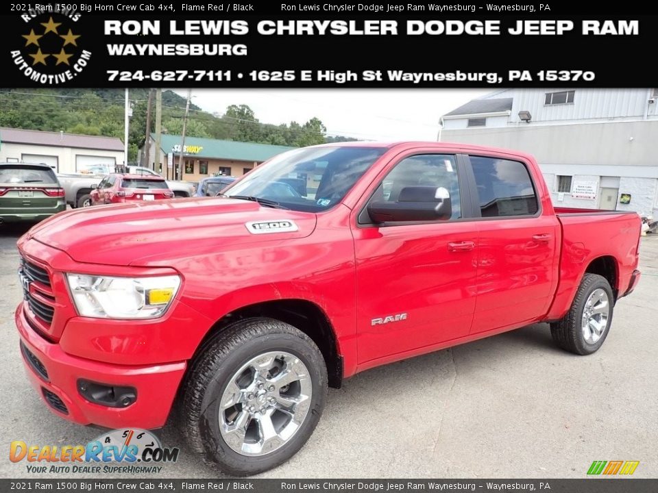 2021 Ram 1500 Big Horn Crew Cab 4x4 Flame Red / Black Photo #1