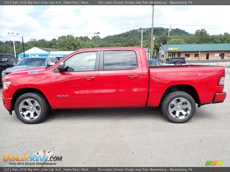 2021 Ram 1500 Big Horn Crew Cab 4x4 Flame Red / Black Photo #2