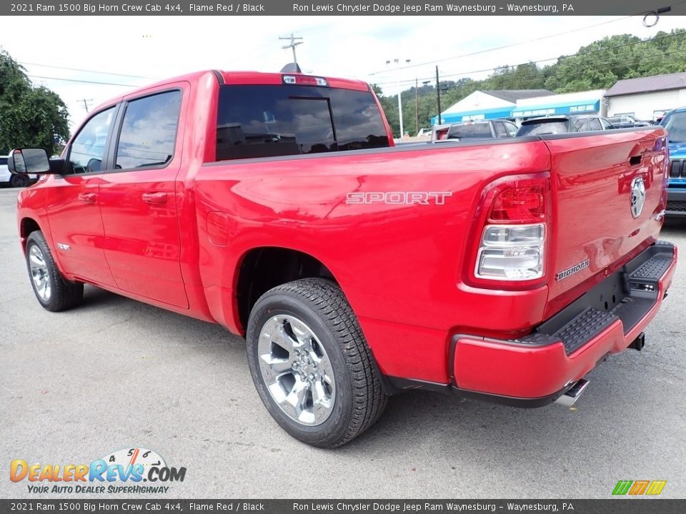 2021 Ram 1500 Big Horn Crew Cab 4x4 Flame Red / Black Photo #3