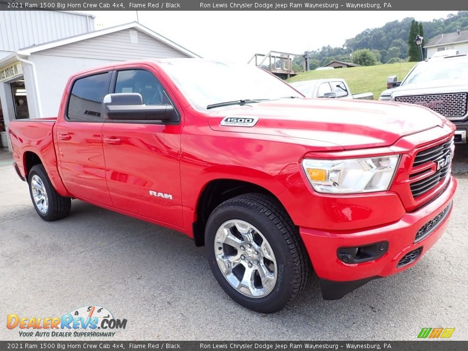 2021 Ram 1500 Big Horn Crew Cab 4x4 Flame Red / Black Photo #7