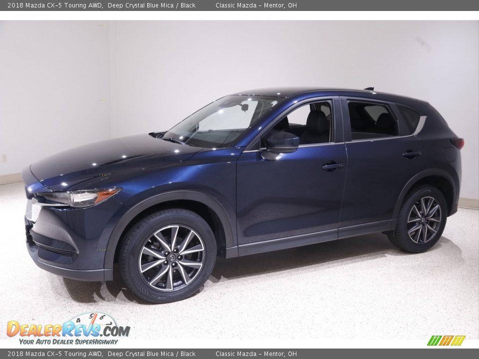 2018 Mazda CX-5 Touring AWD Deep Crystal Blue Mica / Black Photo #3