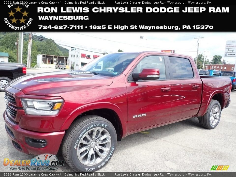 2021 Ram 1500 Laramie Crew Cab 4x4 Delmonico Red Pearl / Black Photo #1