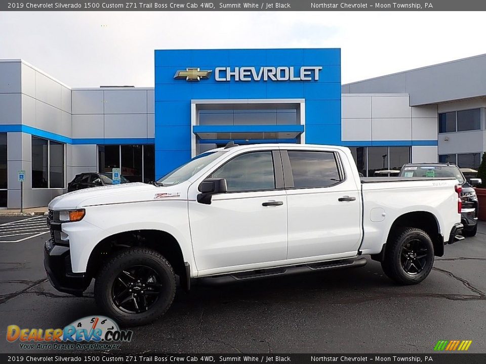 2019 Chevrolet Silverado 1500 Custom Z71 Trail Boss Crew Cab 4WD Summit White / Jet Black Photo #1