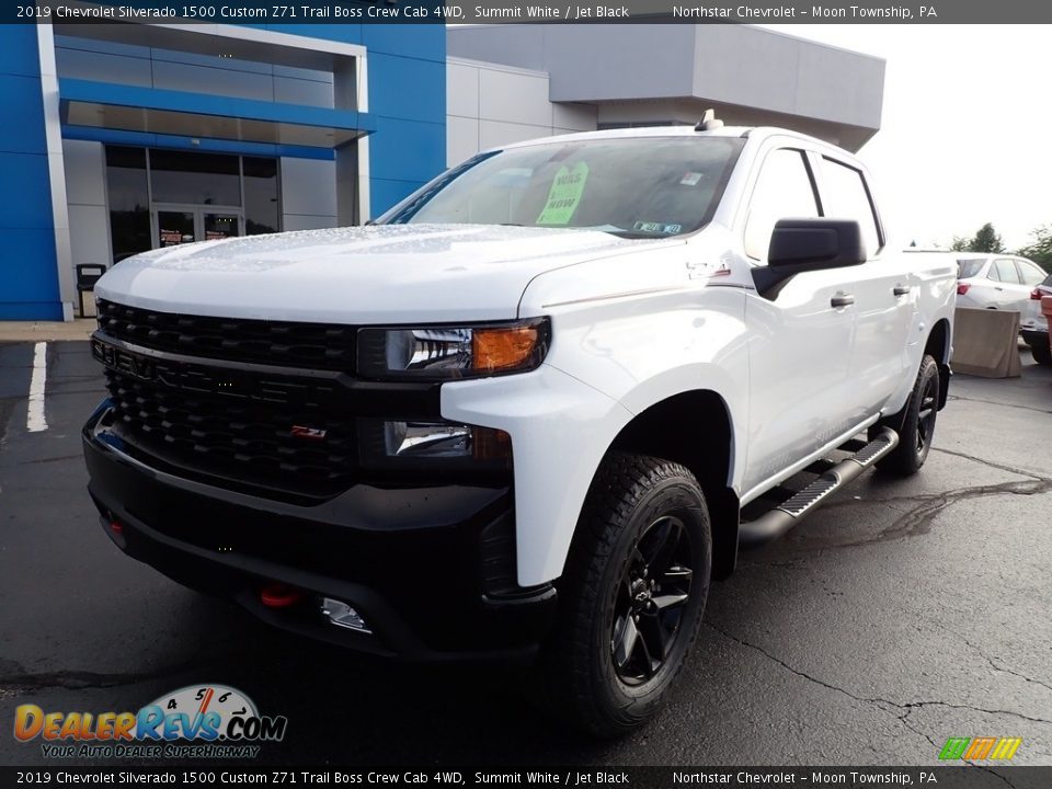 2019 Chevrolet Silverado 1500 Custom Z71 Trail Boss Crew Cab 4WD Summit White / Jet Black Photo #2