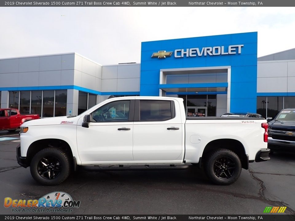 2019 Chevrolet Silverado 1500 Custom Z71 Trail Boss Crew Cab 4WD Summit White / Jet Black Photo #3