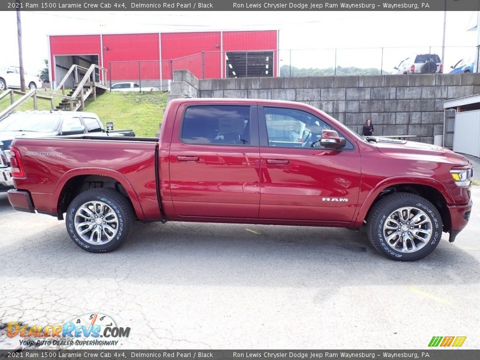 2021 Ram 1500 Laramie Crew Cab 4x4 Delmonico Red Pearl / Black Photo #6