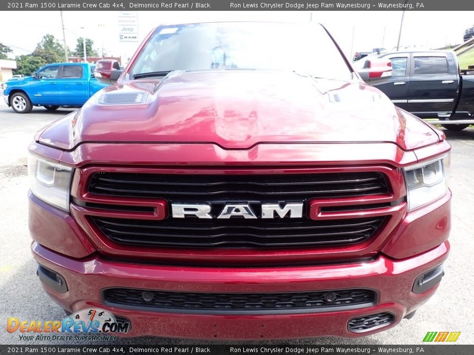 2021 Ram 1500 Laramie Crew Cab 4x4 Delmonico Red Pearl / Black Photo #8