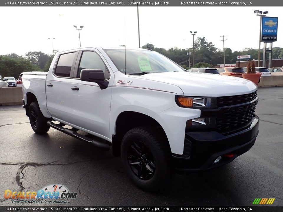 2019 Chevrolet Silverado 1500 Custom Z71 Trail Boss Crew Cab 4WD Summit White / Jet Black Photo #10