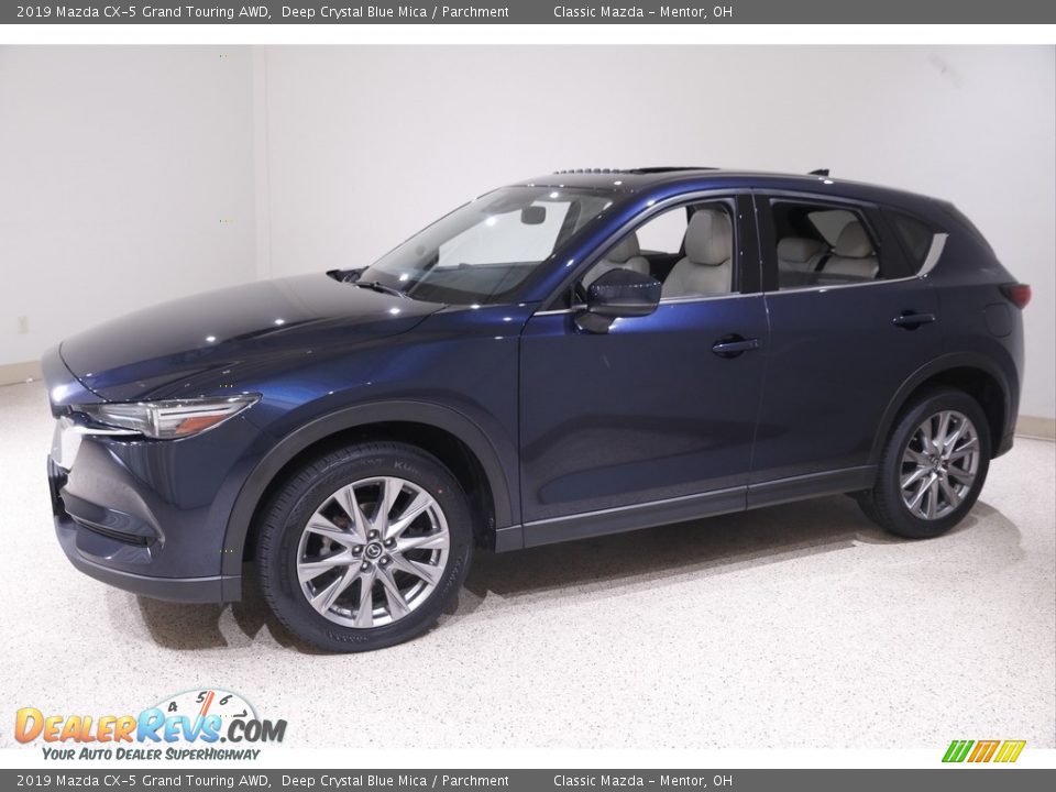 2019 Mazda CX-5 Grand Touring AWD Deep Crystal Blue Mica / Parchment Photo #3