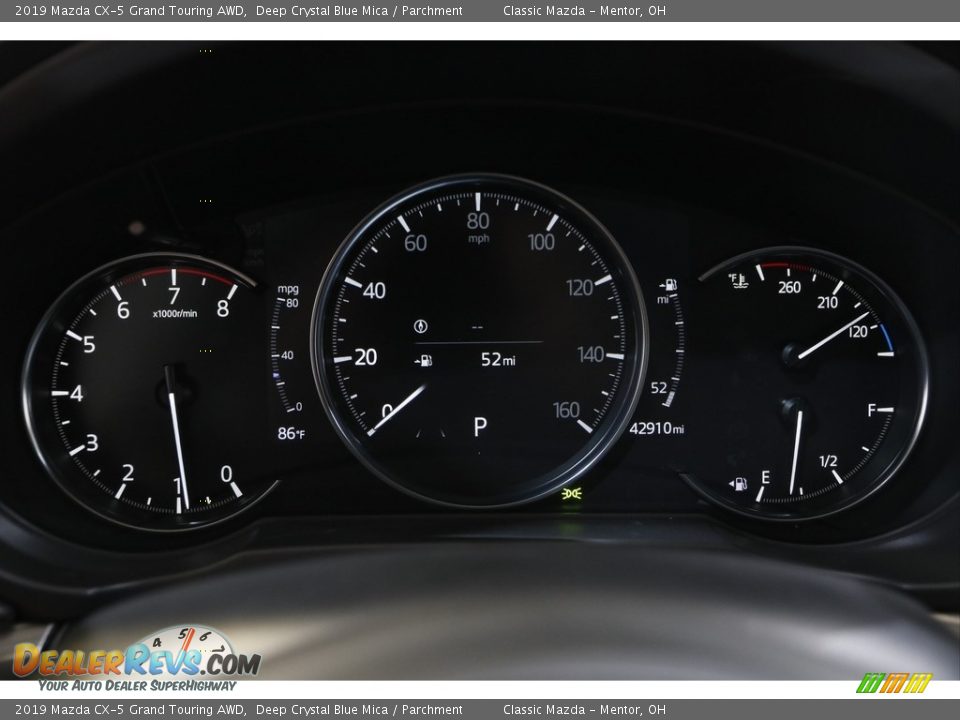 2019 Mazda CX-5 Grand Touring AWD Deep Crystal Blue Mica / Parchment Photo #8