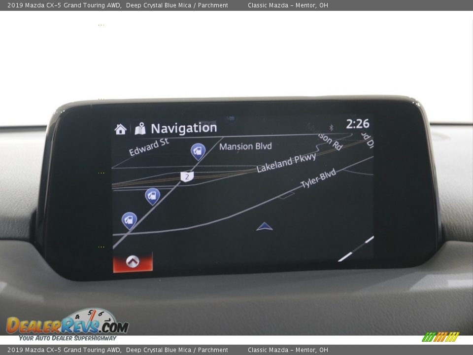 2019 Mazda CX-5 Grand Touring AWD Deep Crystal Blue Mica / Parchment Photo #12