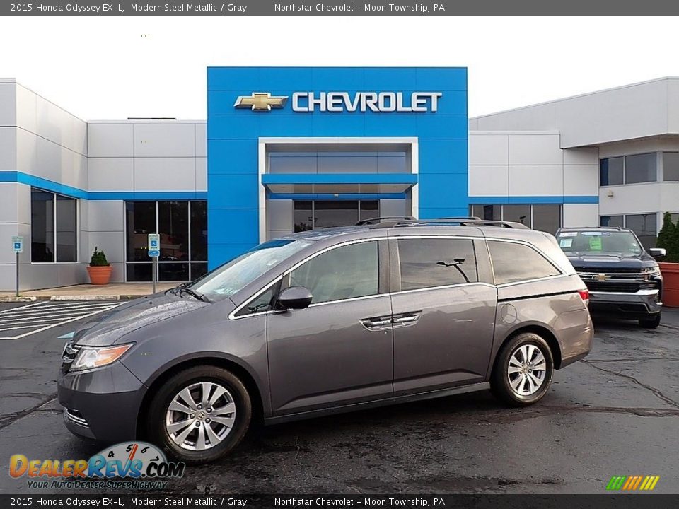 2015 Honda Odyssey EX-L Modern Steel Metallic / Gray Photo #1