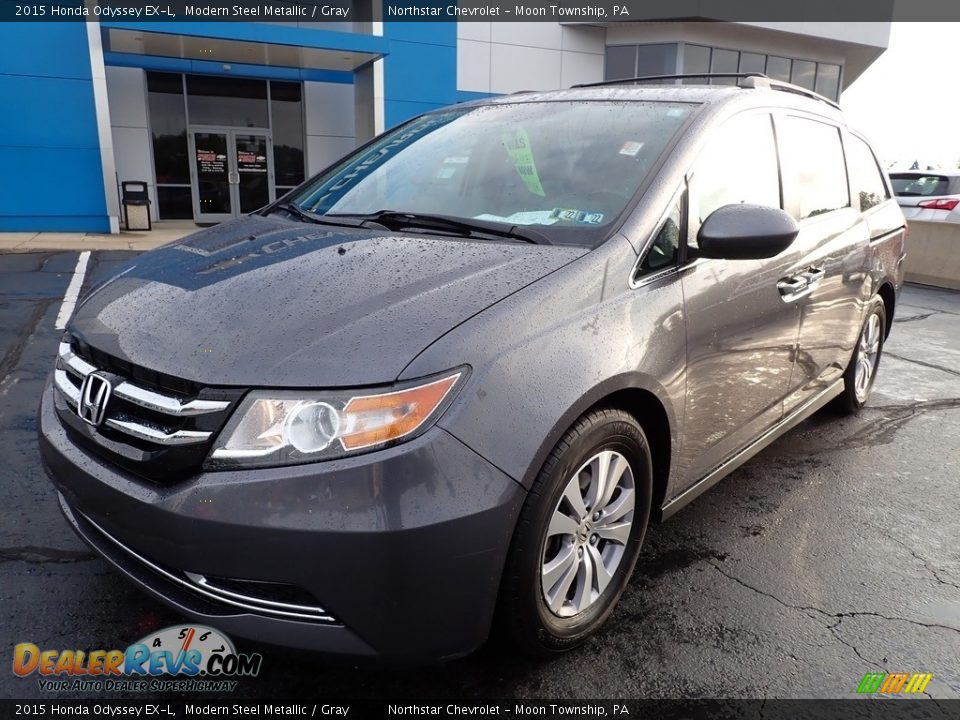 2015 Honda Odyssey EX-L Modern Steel Metallic / Gray Photo #2