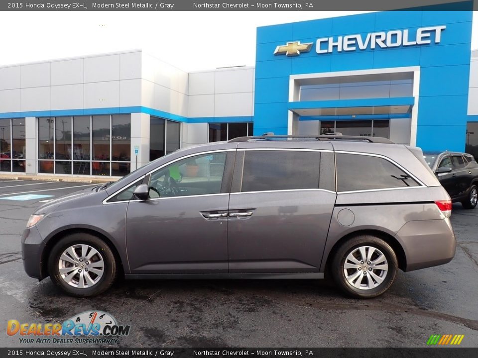 2015 Honda Odyssey EX-L Modern Steel Metallic / Gray Photo #3