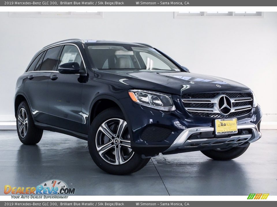 2019 Mercedes-Benz GLC 300 Brilliant Blue Metallic / Silk Beige/Black Photo #12