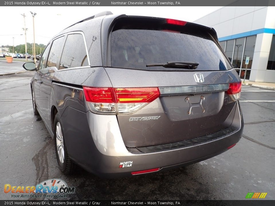 2015 Honda Odyssey EX-L Modern Steel Metallic / Gray Photo #5