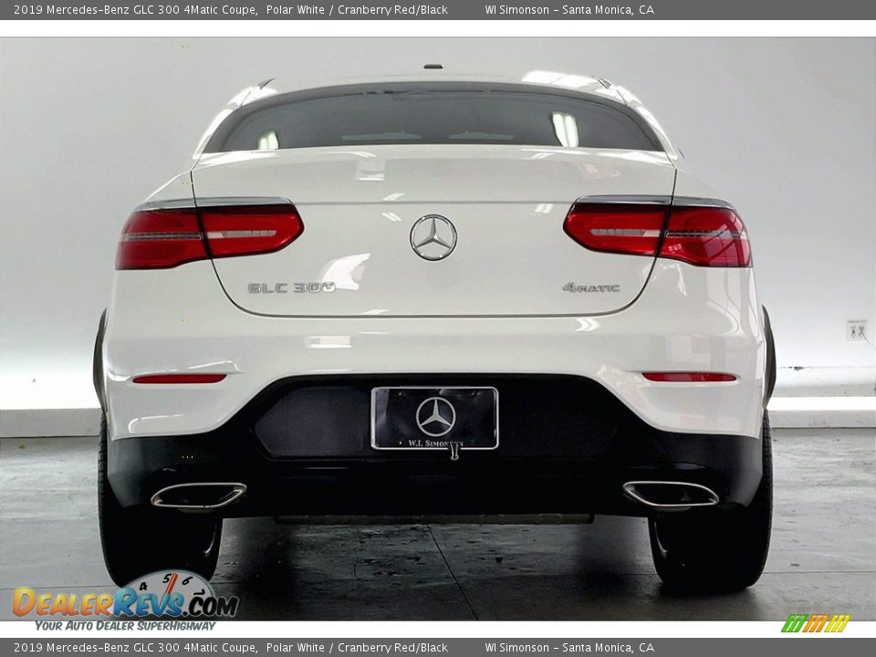 2019 Mercedes-Benz GLC 300 4Matic Coupe Polar White / Cranberry Red/Black Photo #3