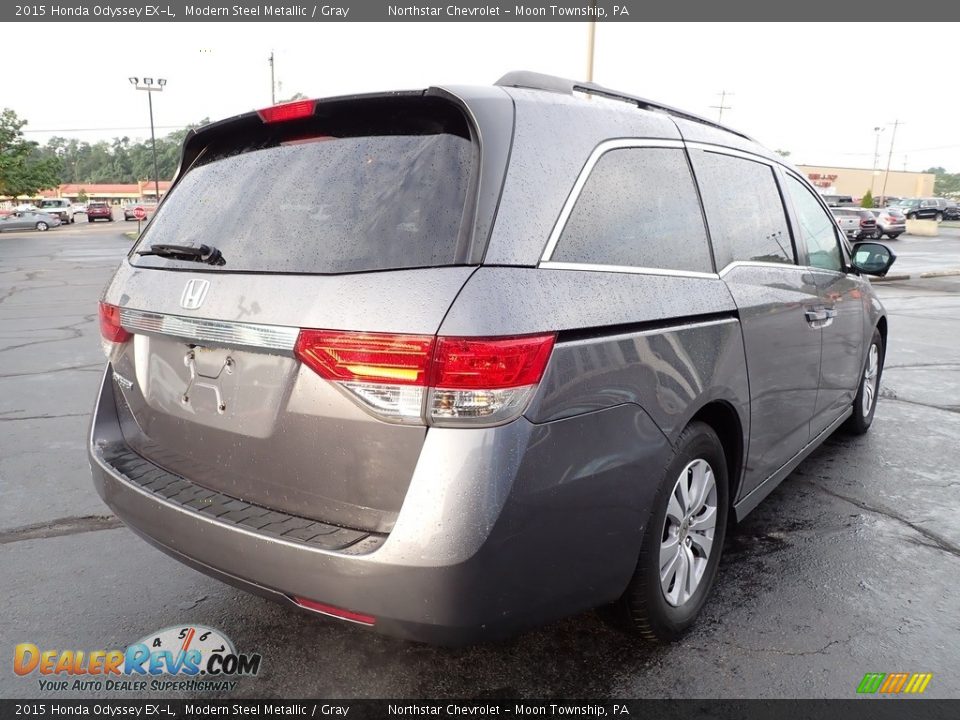 2015 Honda Odyssey EX-L Modern Steel Metallic / Gray Photo #8