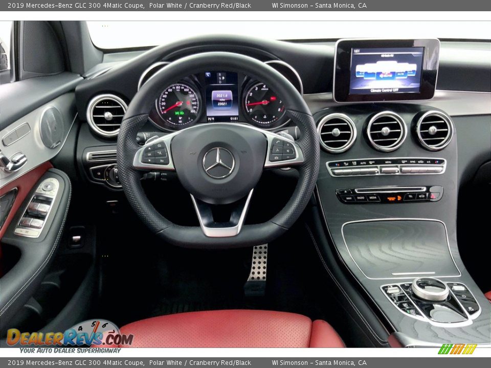 2019 Mercedes-Benz GLC 300 4Matic Coupe Polar White / Cranberry Red/Black Photo #4