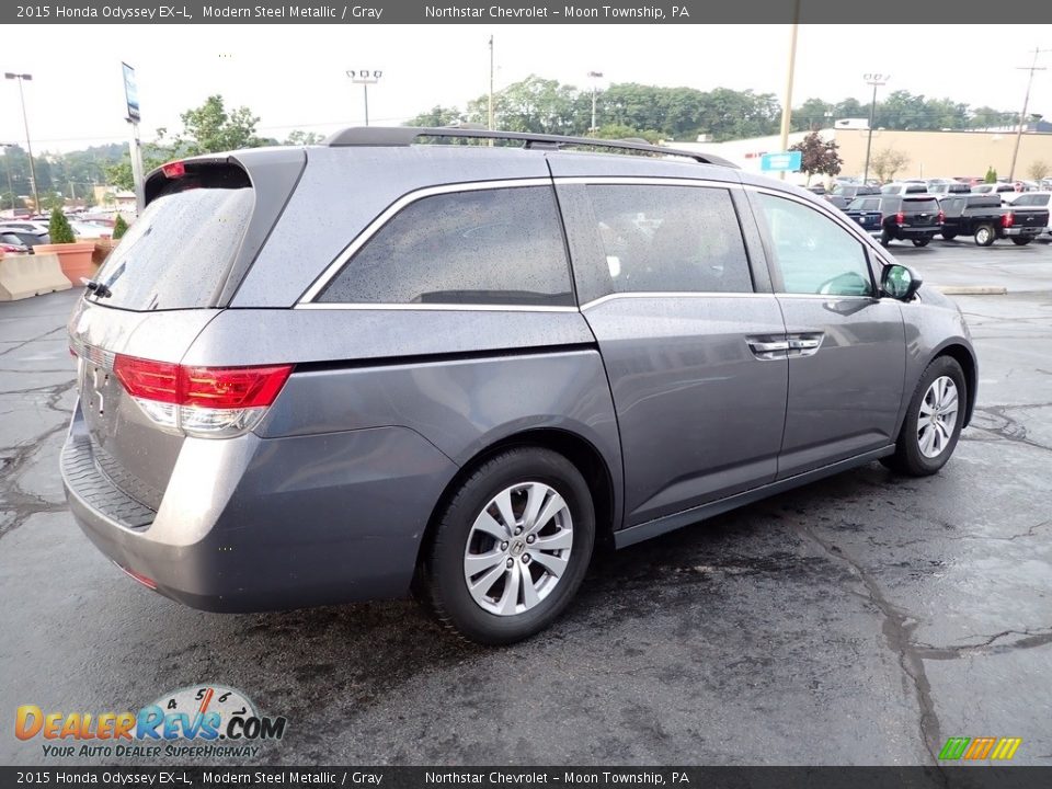 2015 Honda Odyssey EX-L Modern Steel Metallic / Gray Photo #9