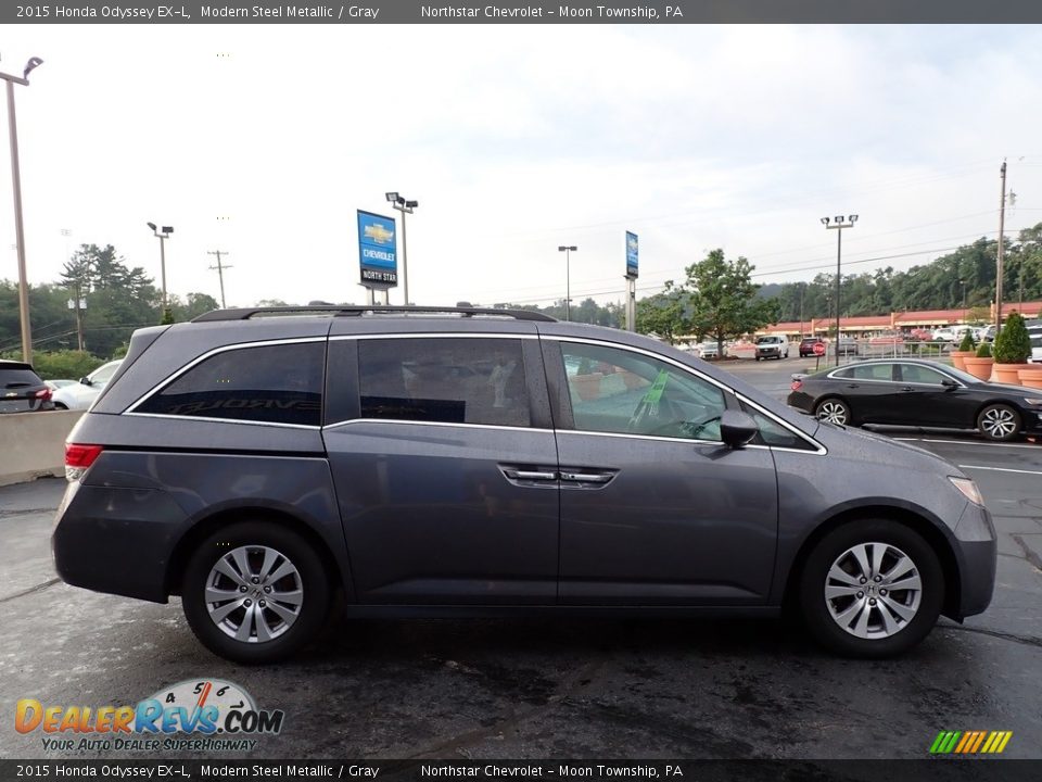 2015 Honda Odyssey EX-L Modern Steel Metallic / Gray Photo #10