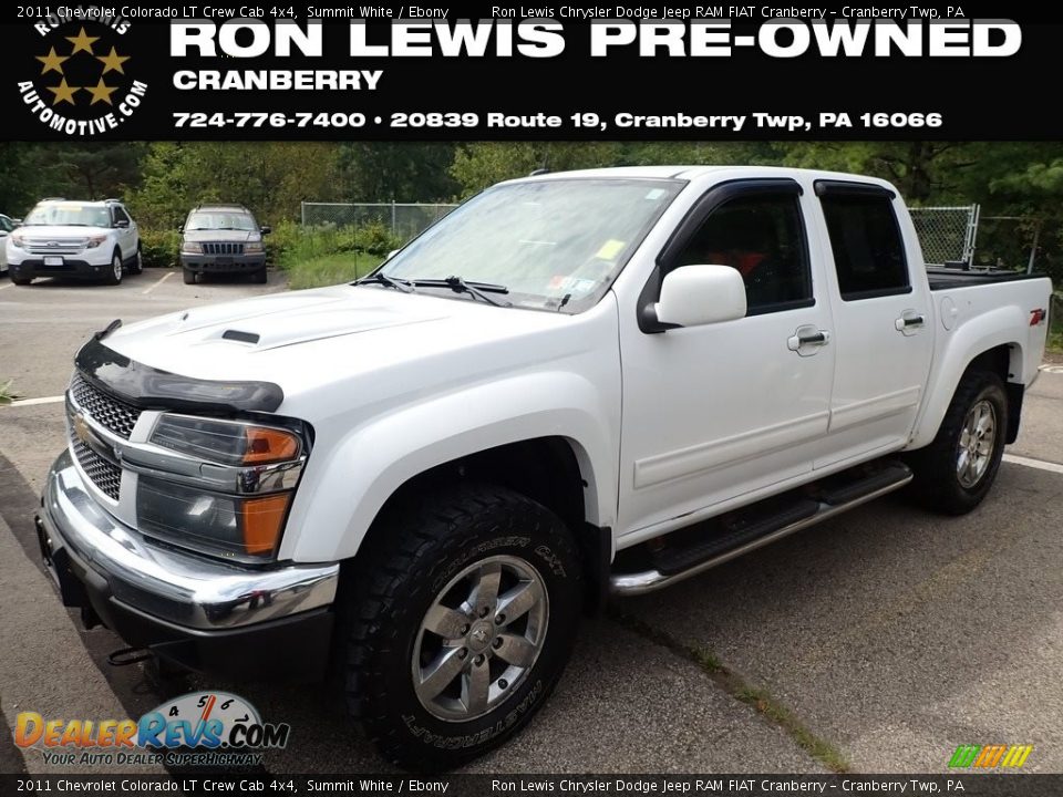 2011 Chevrolet Colorado LT Crew Cab 4x4 Summit White / Ebony Photo #1