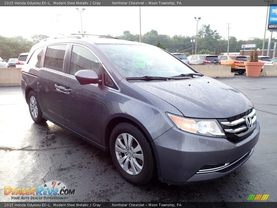 2015 Honda Odyssey EX-L Modern Steel Metallic / Gray Photo #11